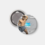 Aimant SlipperyJoe's Man serviette brisée mur de brique b (Recto/Verso)