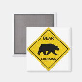 Aimant SlipperyJoe's ours croisement signe silhouette jau (Recto/Verso)