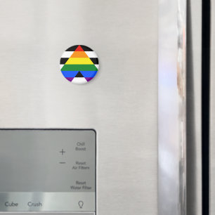 Aimant SlipperyJoe's Straight Ally Drapeau gay cadeaux LG