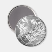 Aimant Sliver steampunk watch gears (Recto/Verso)
