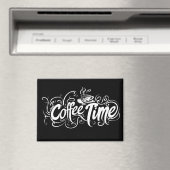 Aimant Slogan de l'heure du café Intriqué (In Situ (Lave-vaisselle))