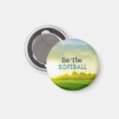 Aimant Slogan de softball TOP (Recto/Verso)