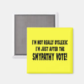 Aimant slogan dyslexique hilaire (Recto/Verso)