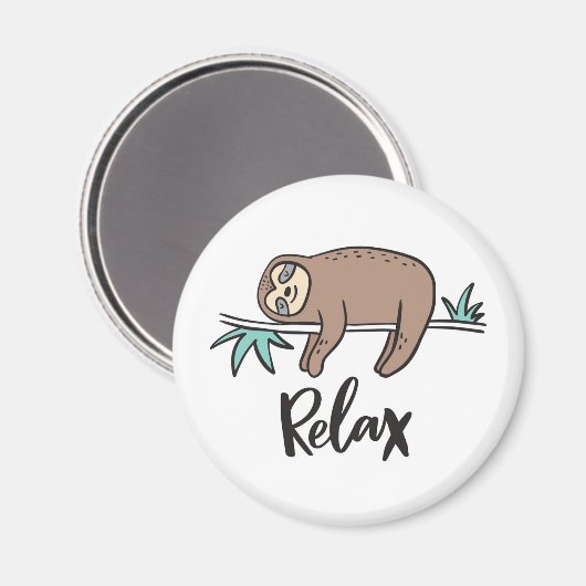 Aimant Sloth Dit Relax (Recto/Verso)