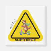 Aimant Sloth Down | Funny Modèle de scooter de Sloth Ridi (Devant)