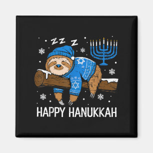 Aimant Sloth drôle de Hanukkah dormant Chanukah Hommes ju