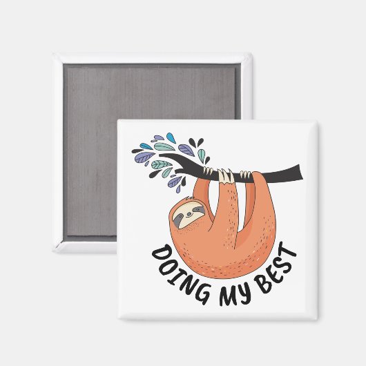 Aimant Sloth faisant de mon mieux (Recto/Verso)