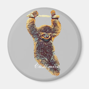 Aimant Sloth Hanging Out Thunder_Cove