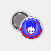 Aimant Slovénie Armoiries forme circulaire (Recto/Verso)