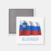 Aimant Slovénie - Drapeau avec nom (Recto/Verso)