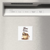Aimant Slow Brew Coffee Sloth (In Situ (Lave-vaisselle))