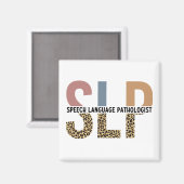 Aimant SLP Discours Pathologiste Typographie Empreinte de (Recto/Verso)