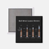 Aimant SLS Space Launch System Rockets (Recto/Verso)