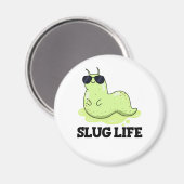 Aimant Slug Life Funky Green Slug Pun (Recto/Verso)