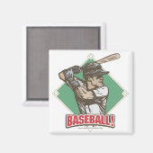 Aimant Slugger de baseball Diamond (Recto/Verso)