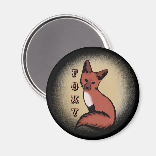 Aimant Sly Red Foxy Fox (Recto/Verso)