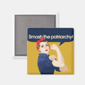 Aimant Smash le féministe patriarcal dire (Recto/Verso)