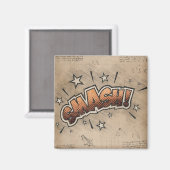 Aimant SMASH ! Livre de bande dessinée vintage Steampunk  (Recto/Verso)