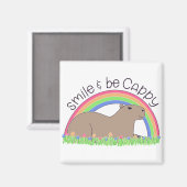 Aimant Smile and Be Cappy mignon et heureux capybara (Recto/Verso)