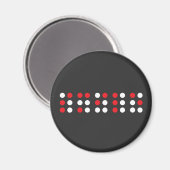 Aimant Smile en braille, Braille pour aveugles (Recto/Verso)