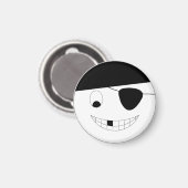 Aimant Smile face pirate Jolly roger magnétique (Recto/Verso)