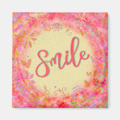 Aimant Smile Trendy Plutôt Floral Inspirational (Devant)
