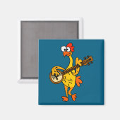 Aimant Smileteestank Funny Rubber Chicken Playing Banjo C (Recto/Verso)