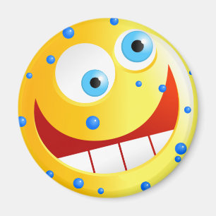 Aimant Smilie jaune tacheté