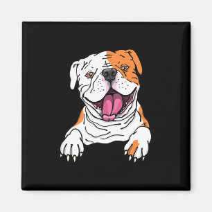 Aimant Smiling American Bulldog Anglais Amoureux des chie