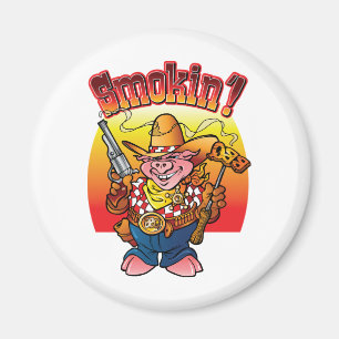 Aimant Smokin'! de porc de BBQ