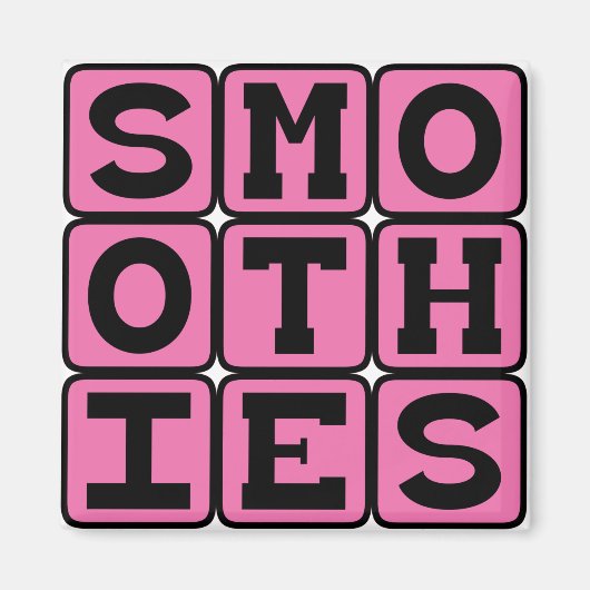 Aimant Smoothies, Boissons de Fruits Sains (Devant)