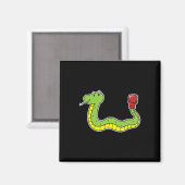 Aimant Snake fait la boxe (Recto/Verso)