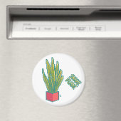 Aimant Snake plant Pixelart, Pixel Art (In Situ (Lave-vaisselle))