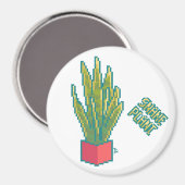 Aimant Snake plant Pixelart, Pixel Art (Recto/Verso)