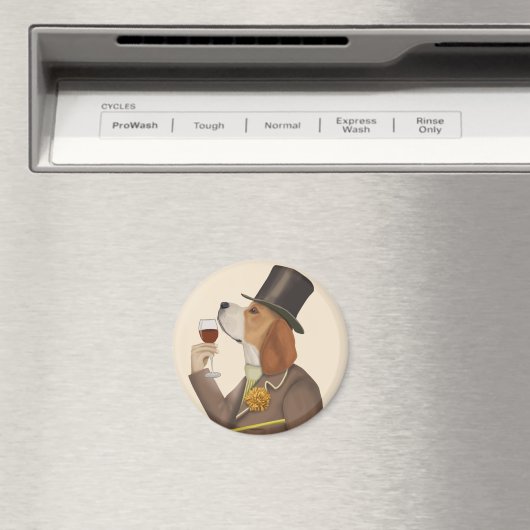 Aimant Snob de vin beagle (In Situ (Lave-vaisselle))