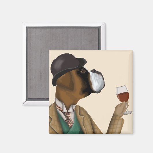 Aimant Snob de vin de boîte (Recto/Verso)
