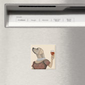 Aimant Snob de vin du Labrador jaune (In Situ (Lave-vaisselle))