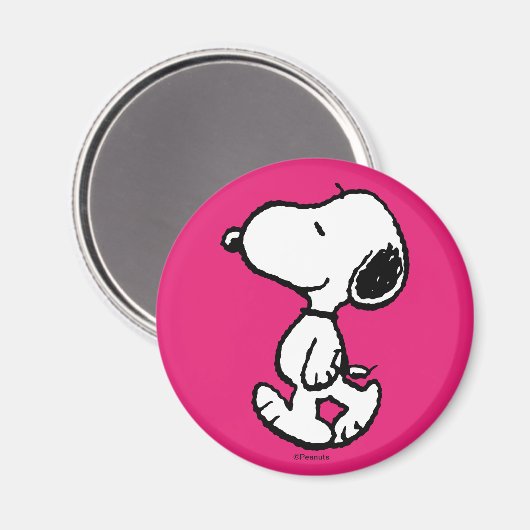 Aimant Snoopy Black & Magenta (Recto/Verso)