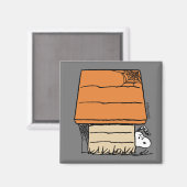 Aimant Snoopy Halloween Spider Web Doghouse (Recto/Verso)