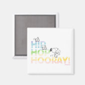 Aimant Snoopy Hip hop Hooray Pâques (Recto/Verso)