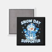 Aimant Snow Day Suprter Cute Snowman Snowflake Christmas (Recto/Verso)
