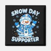 Aimant Snow Day Suprter Cute Snowman Snowflake Christmas (Devant)