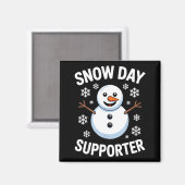 Aimant Snow Day Suprter Snow Snowflake Snowman Winter Tea (Recto/Verso)
