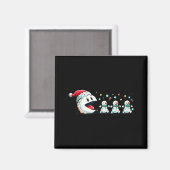 Aimant Snow Man Xmas Tee Snowman Gamer  (Recto/Verso)