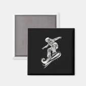 Aimant Snowboard Abstrait Snowboard Snowboard (Recto/Verso)