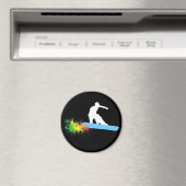 Aimant snowboard. arc-en-ciel. (In Situ (Lave-vaisselle))