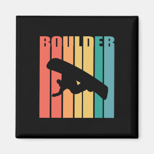 Aimant Snowboard Boulder Colorado les années 70 Silhouett