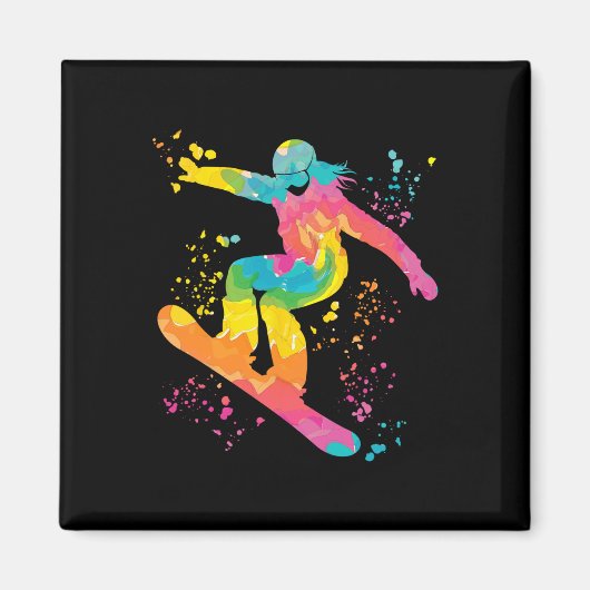 Aimant Snowboard coloré Snowboard Snowboard 22 (Devant)