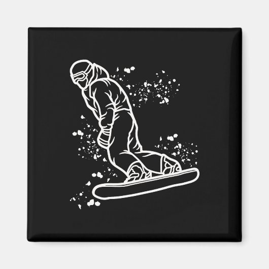 Aimant Snowboard coloré Snowboard Snowboard 29 (Devant)