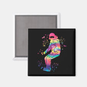 Aimant Snowboard coloré Snowboard Snowboard 35 (Recto/Verso)